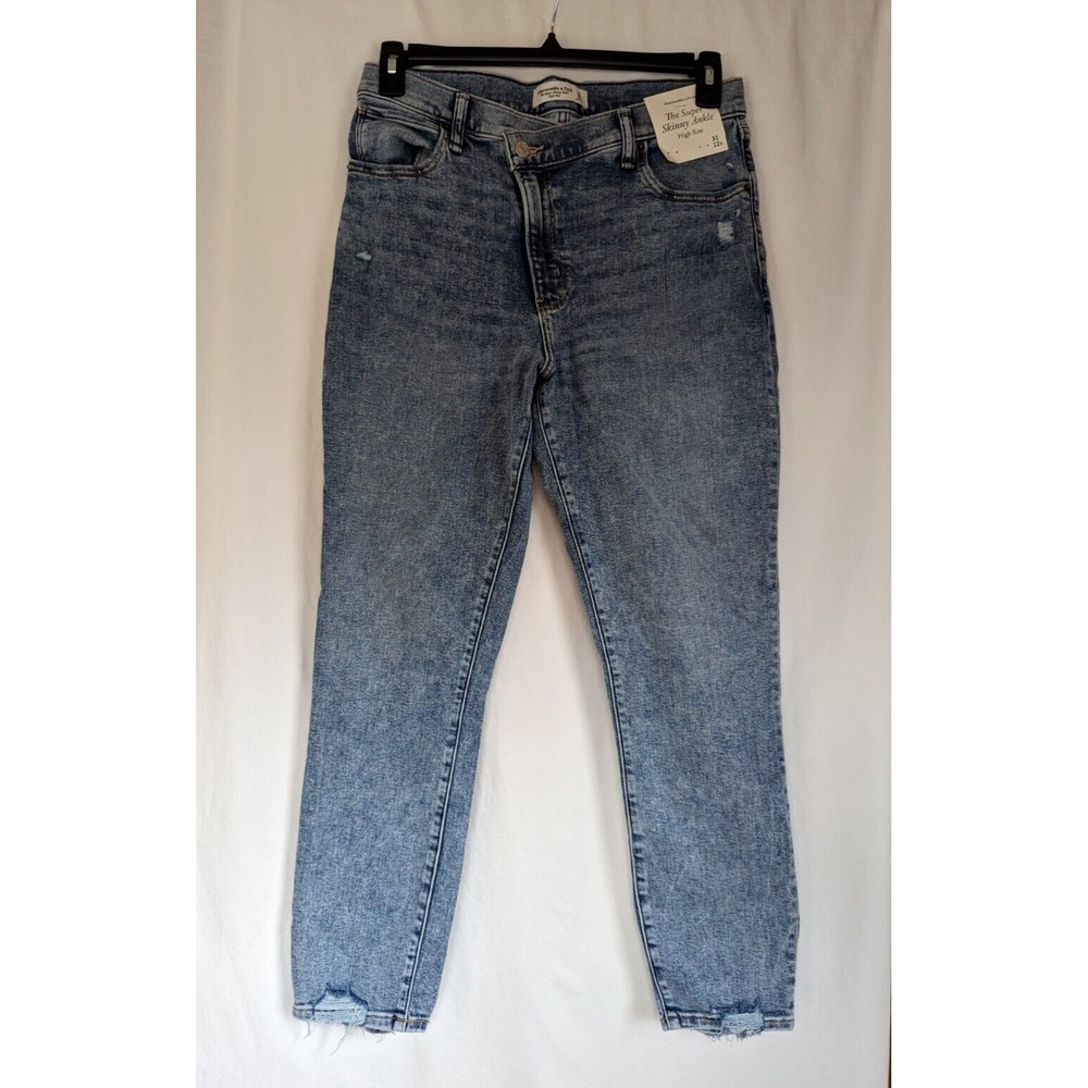 Abercrombie & Fitch The Super Skinny Ankle High Rise Jeans Womens 31/12R NWT